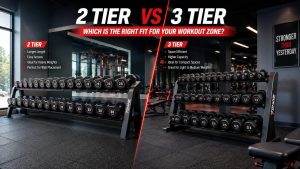 2 tier vs 3 tier dumbbell rack for commercial gyms