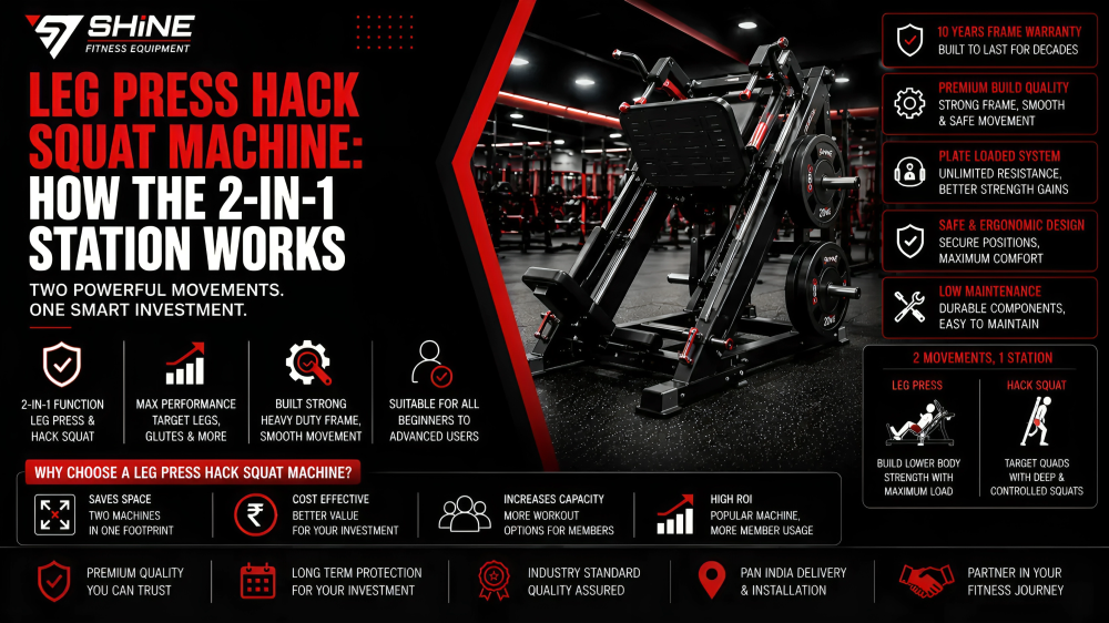 Commercial leg press hack squat machine for gym lower body training